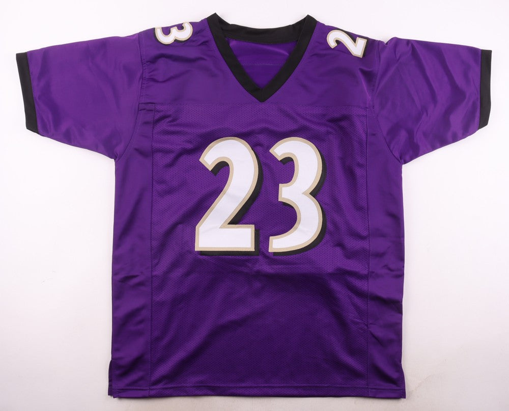 Willis McGahee Signed Baltimore Ravens Purple Custom Jersey