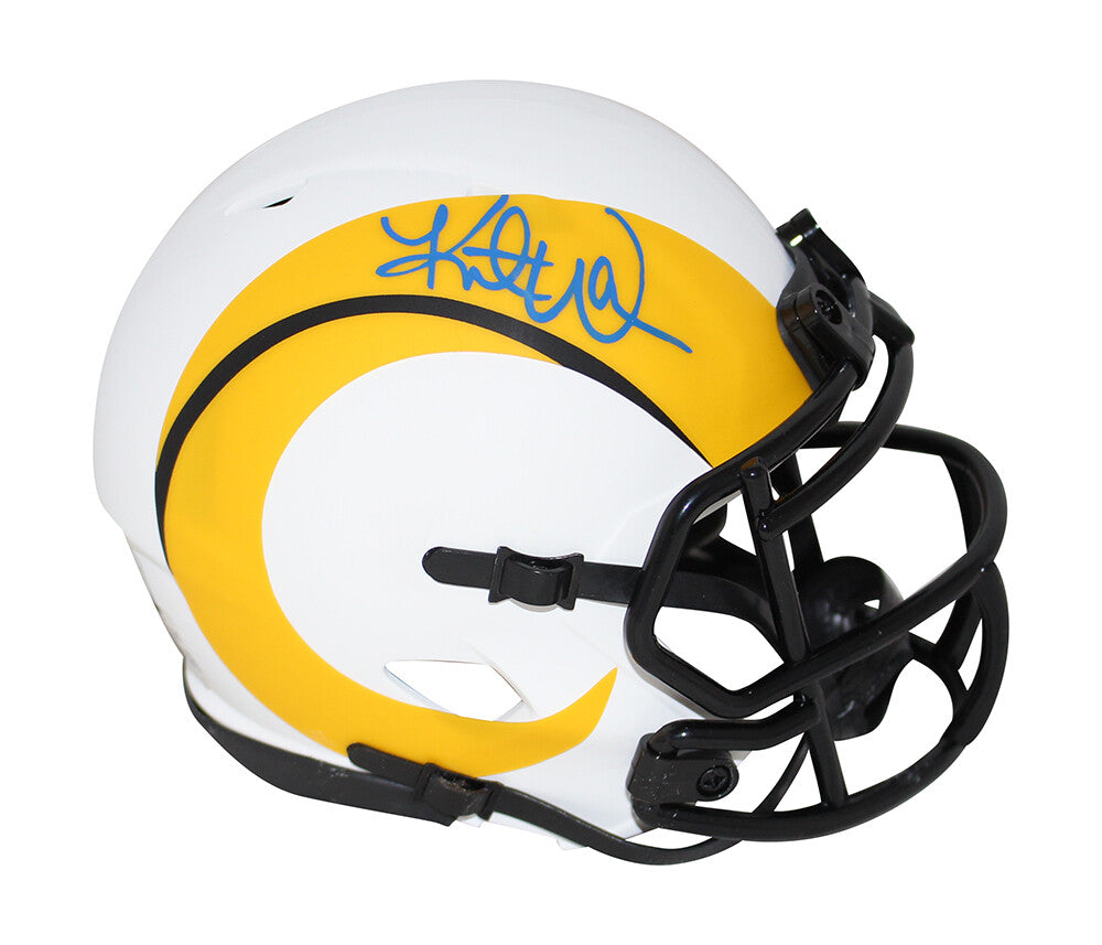 Kurt Warner St. Louis Rams Autographed Lunar Mini Helmet (Beckett COA)