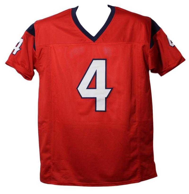 Deshaun Watson Autographed Houston Texans Red Custom Jersey