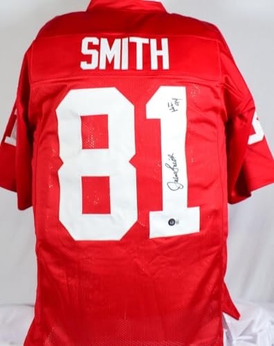 Jackie Smith Autographed St. Louis Cardinals Custom Red Jersey (HOF)
