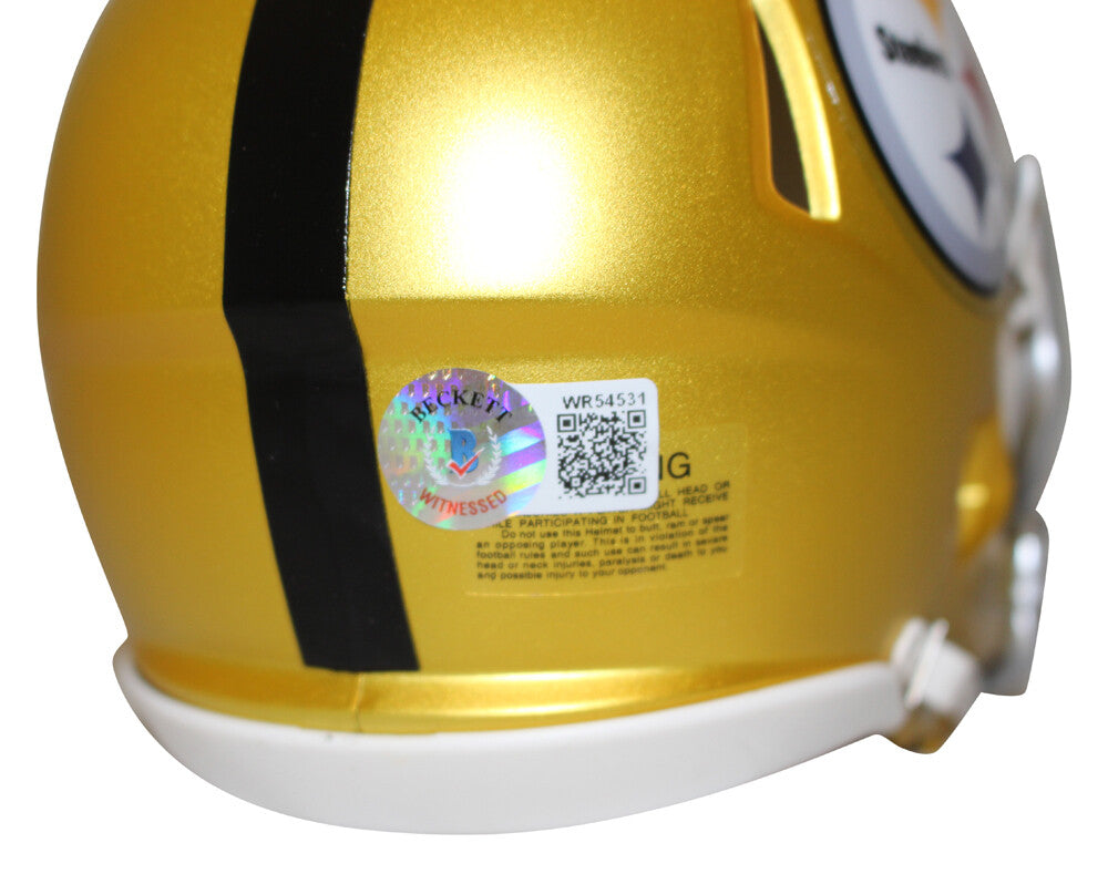 John Stallworth Signed Pittsburgh Steelers Blaze Alternate Mini Helmet