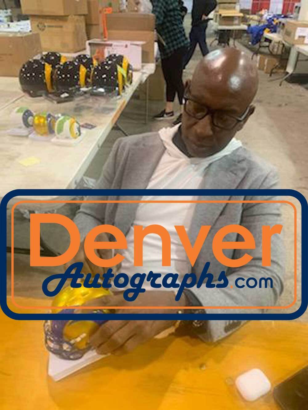 Eric Dickerson Signed Los Angeles Rams Flash Mini Helmet (Beckett)