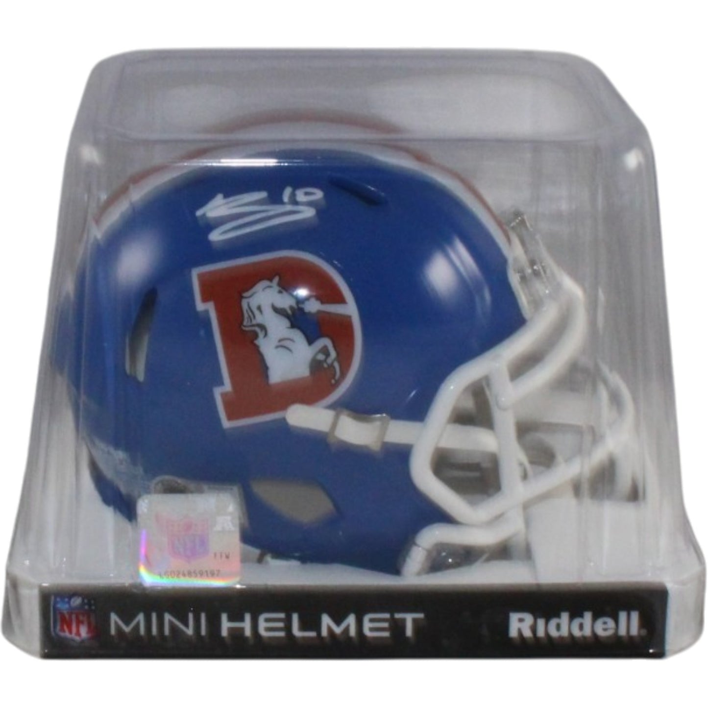 Bo Nix Signed Denver Broncos Throwback Mini Helmet