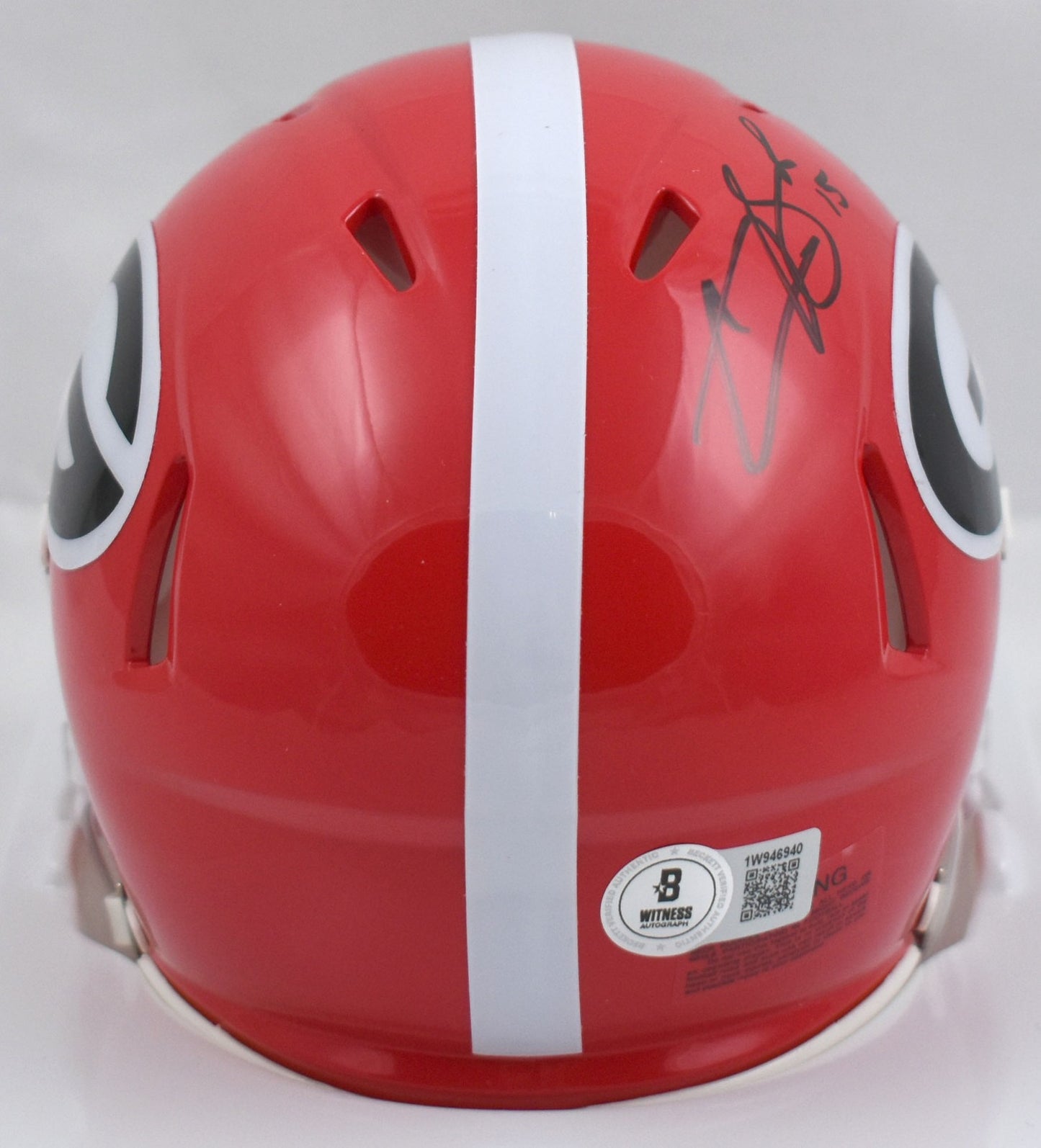 Carson Beck Signed Georgia Bulldogs Speed Mini Helmet