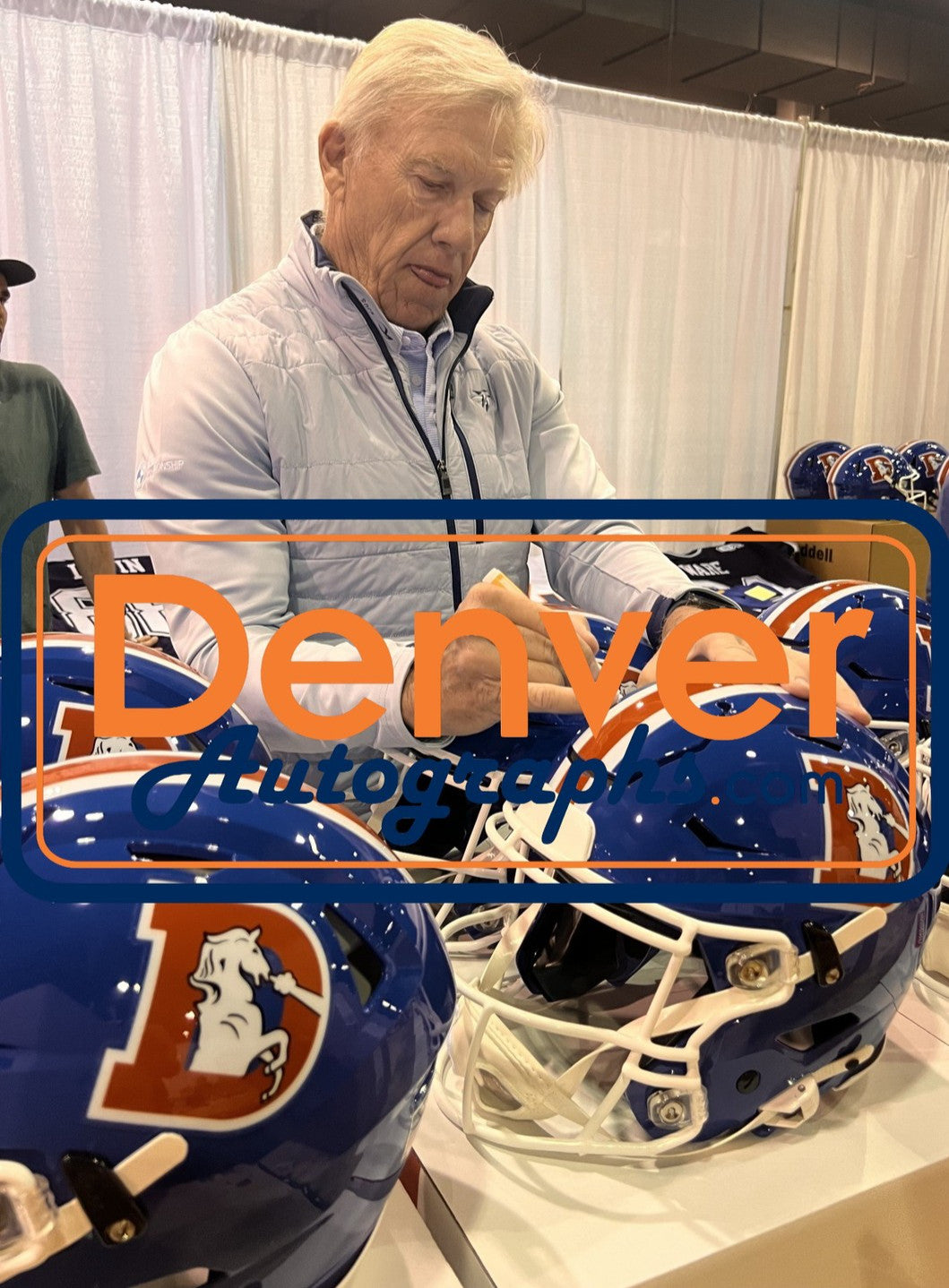 John Elway Signed Denver Broncos Authentic SpeedFlex Helmet