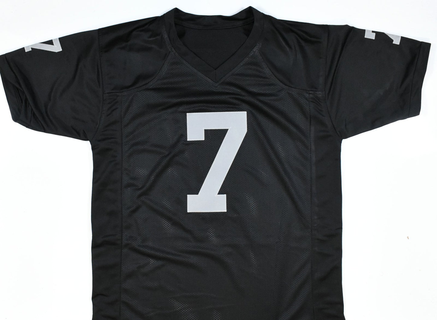 Geno Smith Autographed Las Vegas Raiders Style Custom Jersey - Black