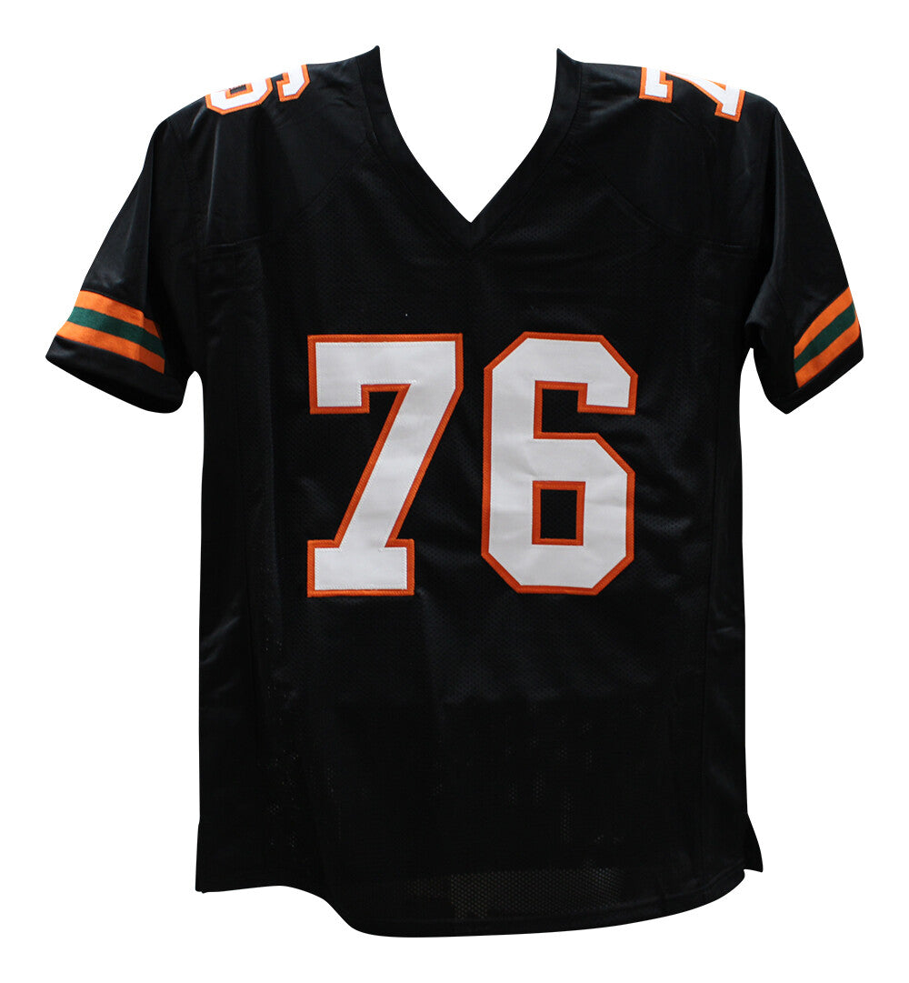 Warren Sapp Autographed Miami Hurricanes Style Custom Football Jersey