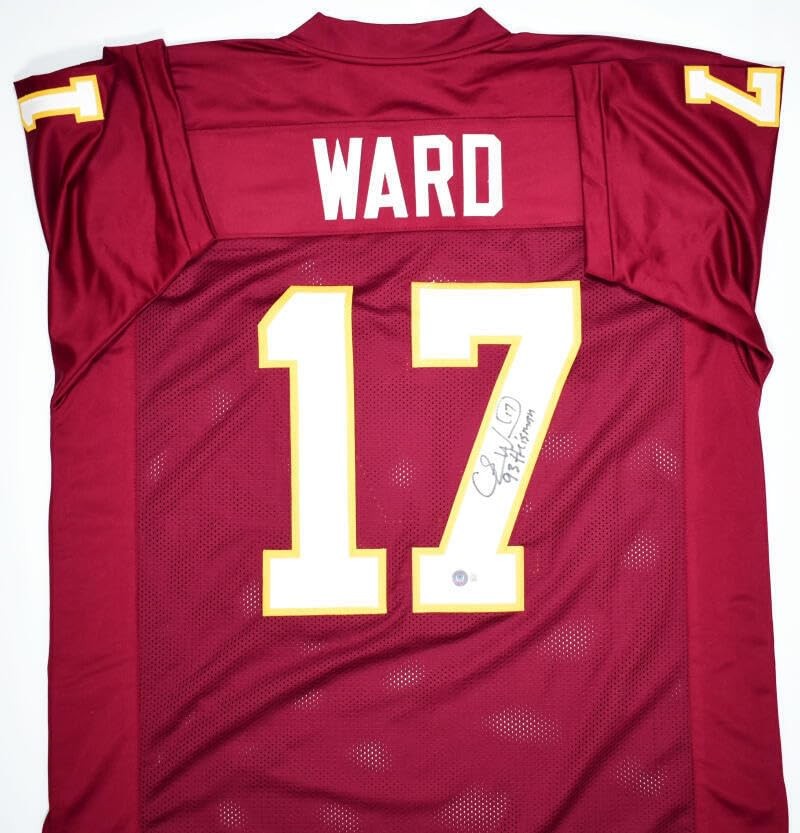 Charlie Ward Signed Florida State Style Maroon Jersey - '93 Heisman Inscription