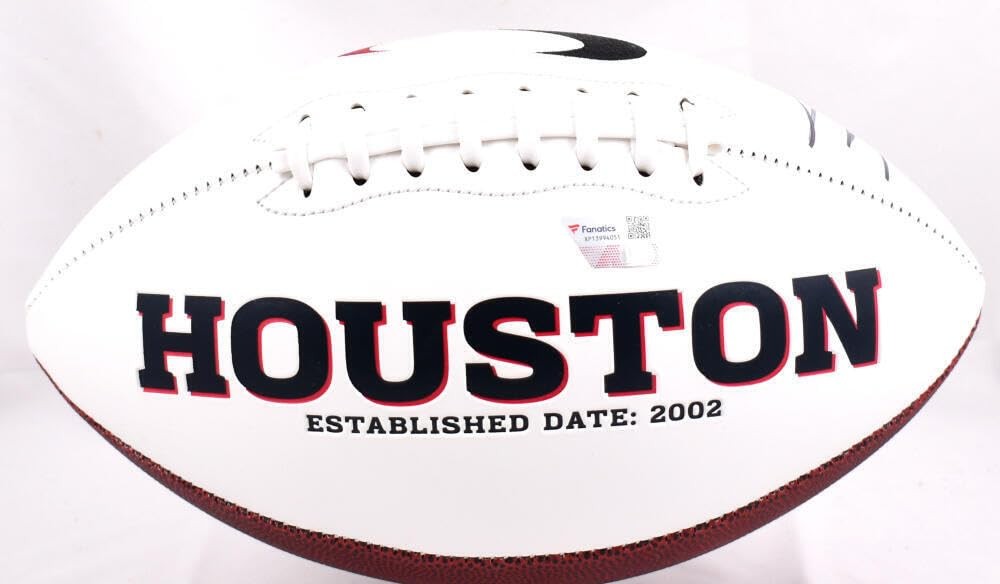 Will Anderson Jr. Signed Houston Texans Logo Football - Black