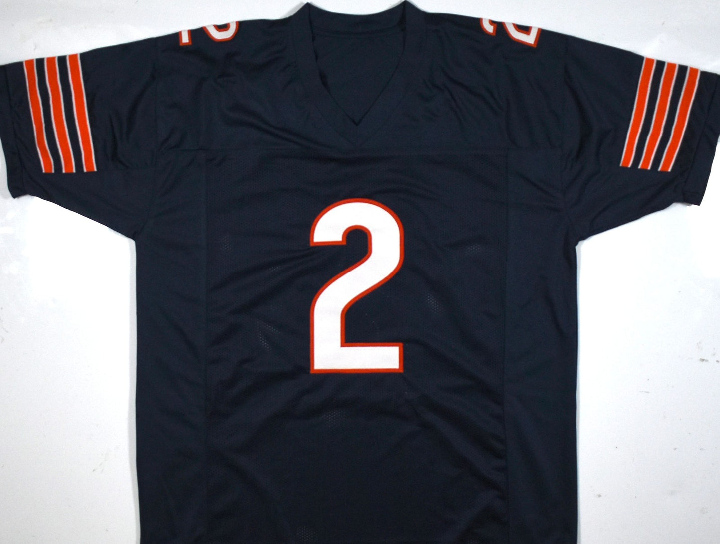 D.J. Moore Autographed Blue Custom Football Jersey