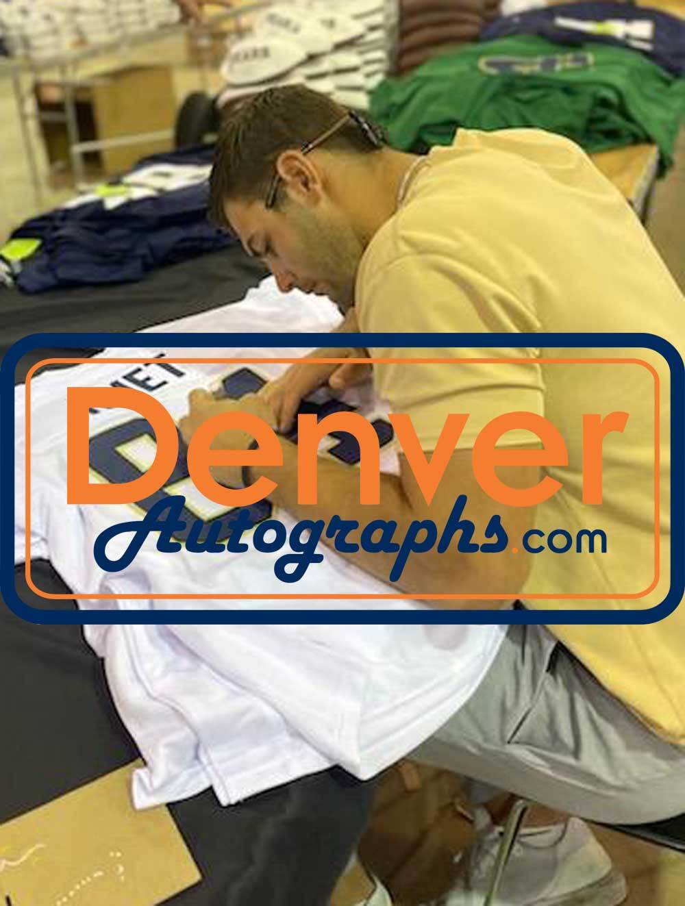 Cole Kmet Signed Notre Dame Style Jersey "Play Like a Champion" Beckett BAS
