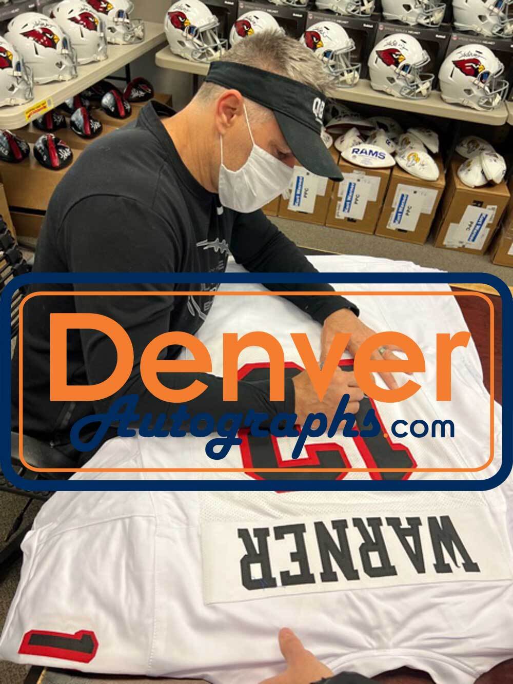 Kurt Warner Iowa Barnstormers Autographed Custom White AFL Jersey Beckett