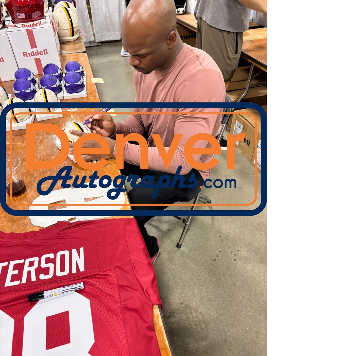 Adrian Peterson Signed Minnesota Vikings Retro Mini Helmet