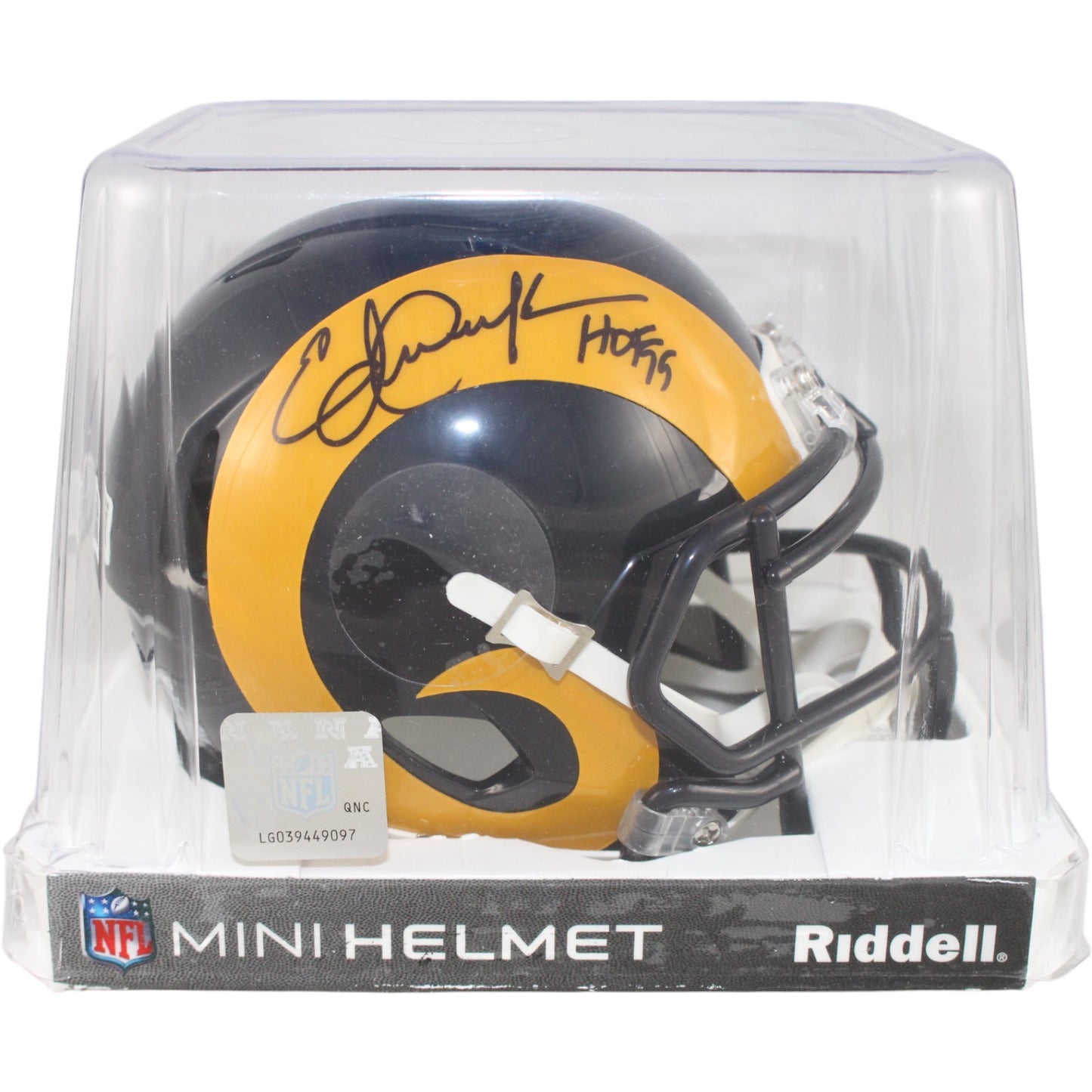 Eric Dickerson Signed Los Angeles Rams Throwback Mini Helmet (HOF)