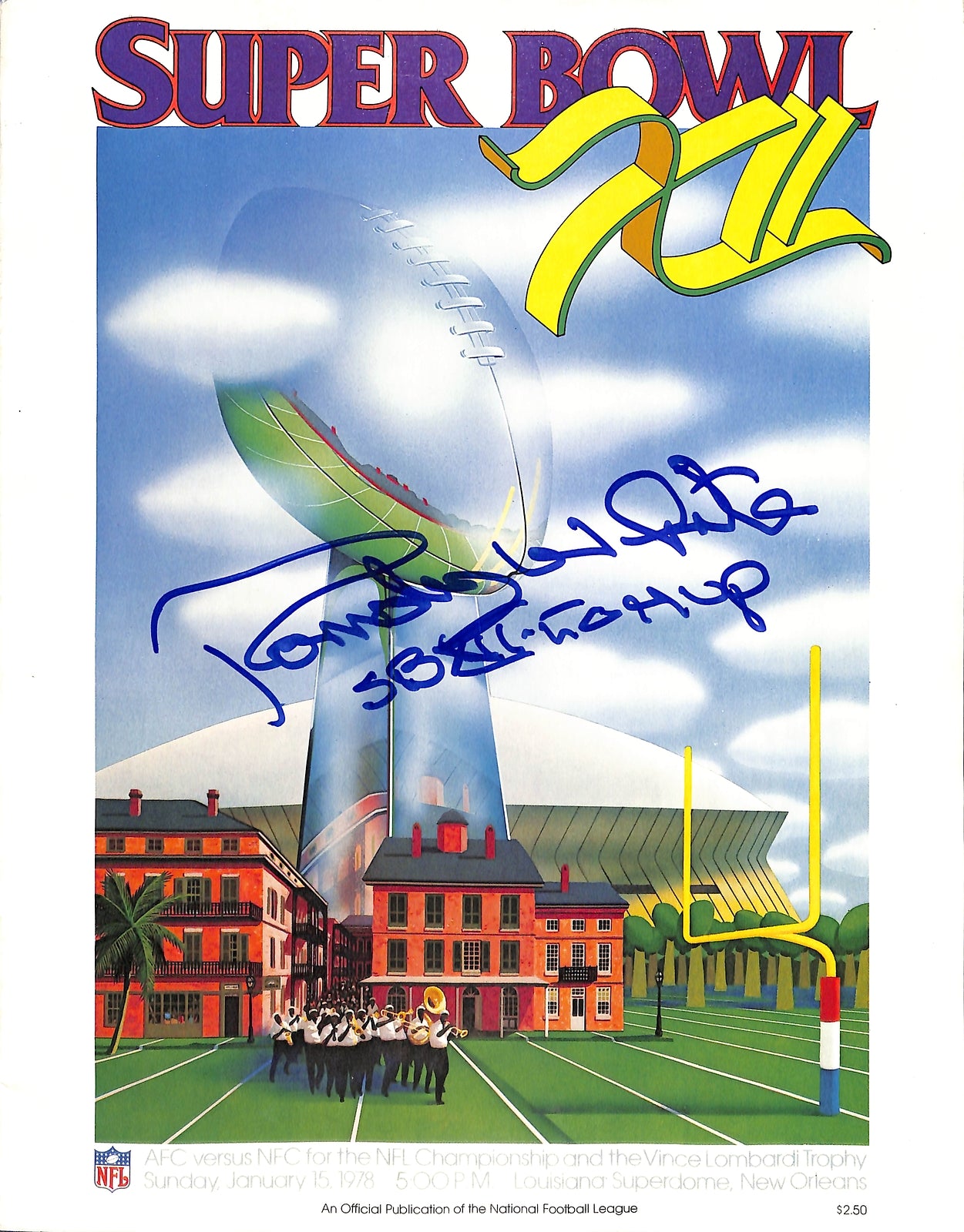 Randy White Signed Dallas Cowboys Super Bowl XII Program (SB MVP Inscription)
