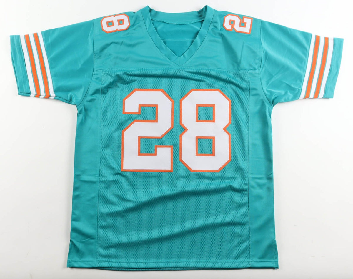 De'Von Achane Autographed Miami Dolphins Teal Custom Jersey