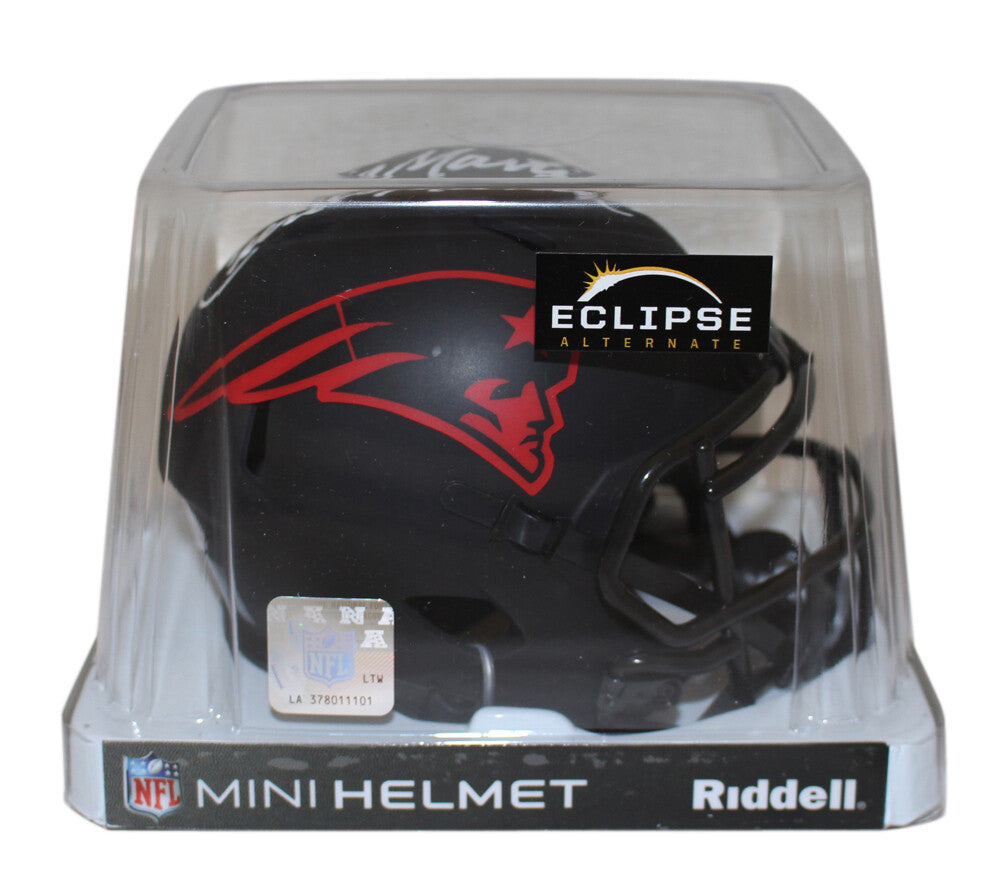 Curtis Martin Autographed New England Patriots Eclipse Mini Helmet PSA