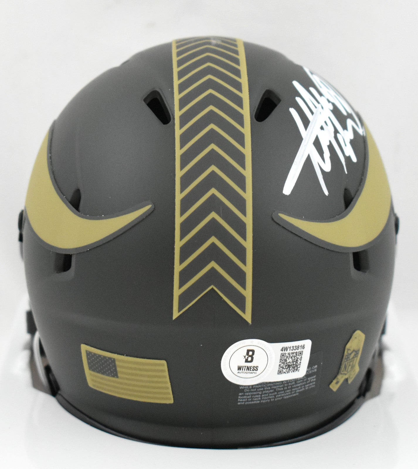 Adrian Peterson Signed Minnesota Vikings 2025 Salute to Service Mini Helmet