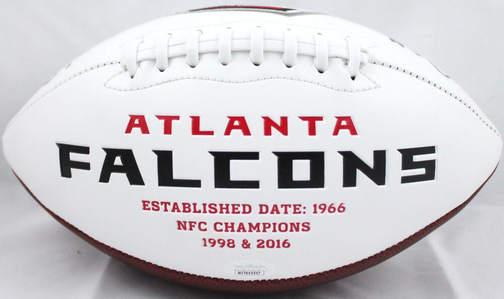 Jamal Anderson Signed Atlanta Falcons Logo Football "Dirty Bird"
