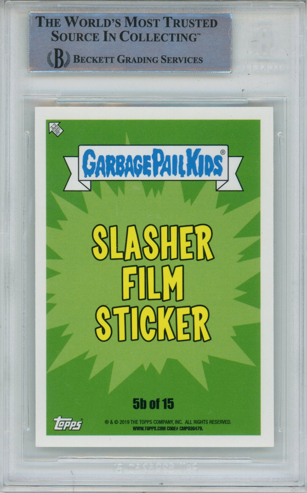 Ari Lehman Signed Garbage Pail Kids Estimation Jason Card - BAS Slabbed
