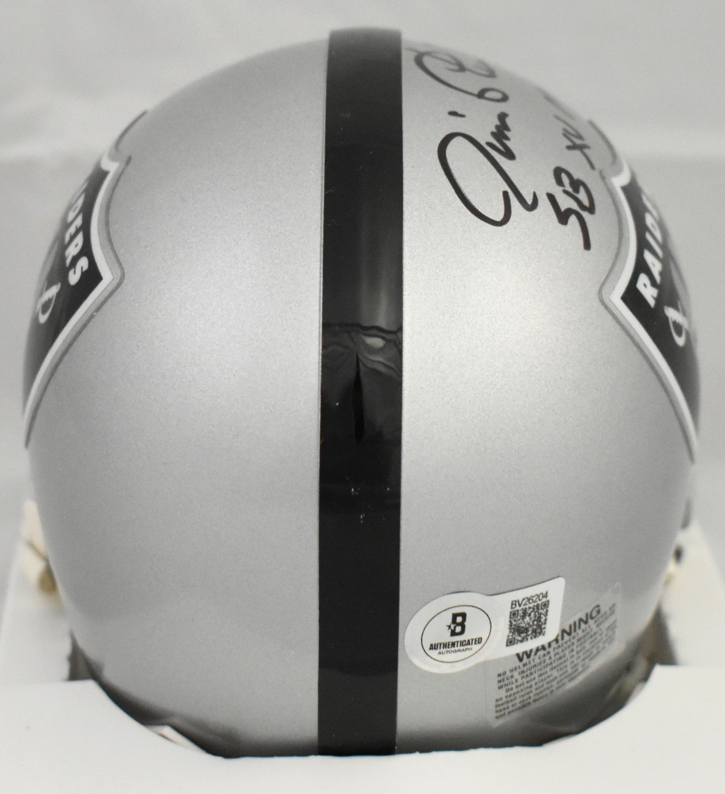 Jim Plunkett Signed Las Vegas Raiders Mini Helmet with SB MVP Inscription