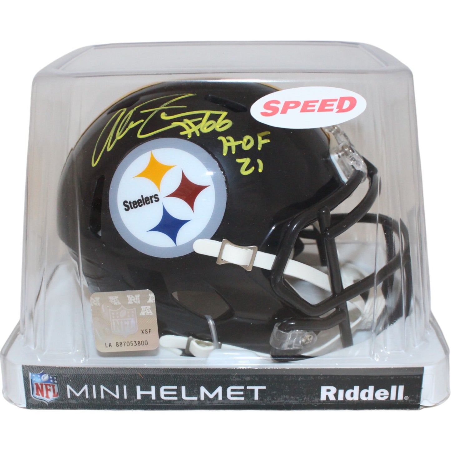 Alan Faneca Autographed Pittsburgh Steelers Speed Mini Helmet HOF BAS