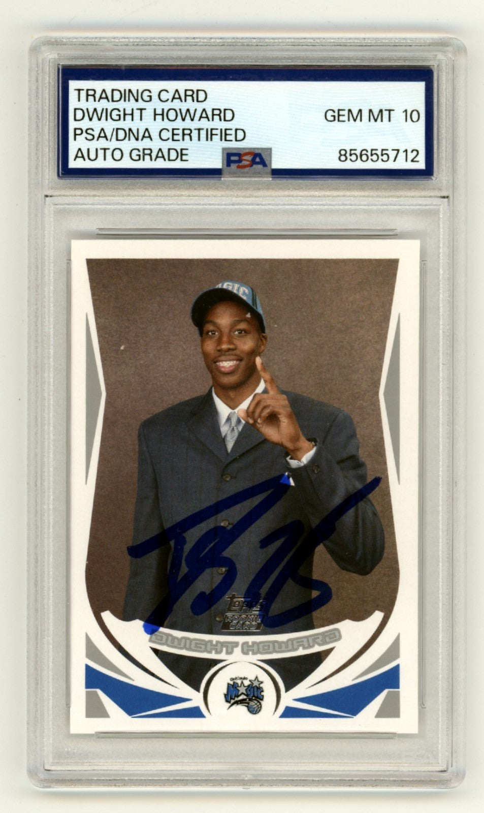 Dwight Howard Autographed 2004-05 Topps Rookie Card PSA 10 Auto