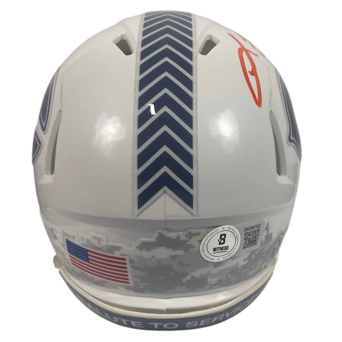 Lance Briggs Signed Chicago Bears Salute to Service 2024 Mini Helmet