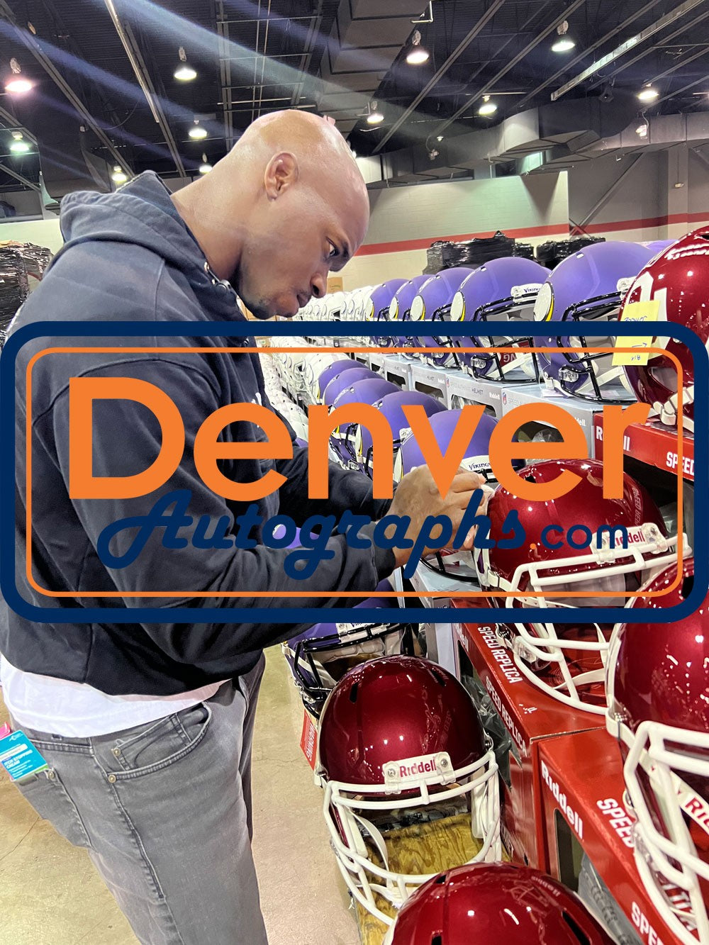 Adrian Peterson Signed Oklahoma Sooners Full Size Helmet Boomer Sooner