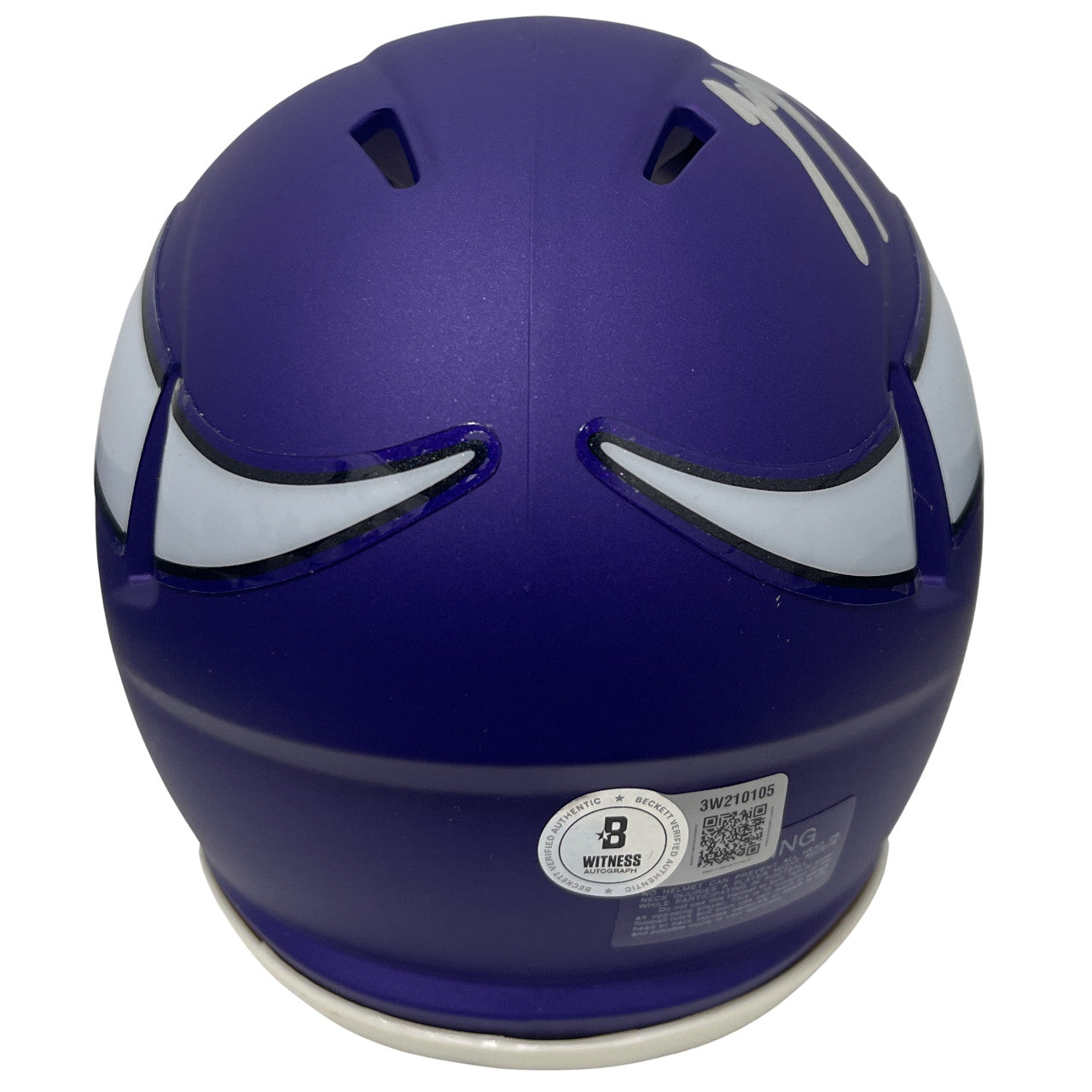 J.J. McCarthy Signed Minnesota Vikings Speed Mini Helmet (Beckett COA)