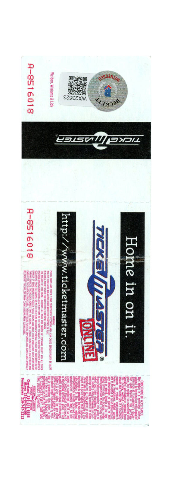 Deion Sanders Signed Cincinnati Reds Baseball Ticket Stub (6/18/1997) BAS