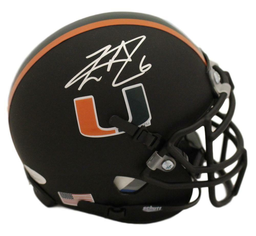 Lamar Miller Signed Miami Hurricanes Schutt Mini Helmet JSA