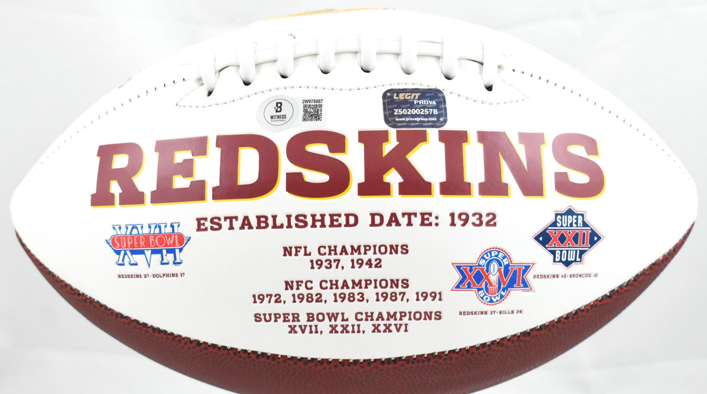 Joe Theismann Signed Washington Redskins Logo Football