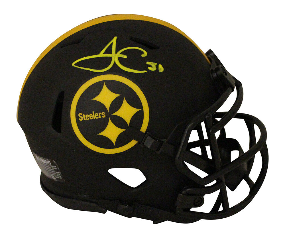 James Conner Pittsburgh Steelers Autographed Eclipse Mini Helmet