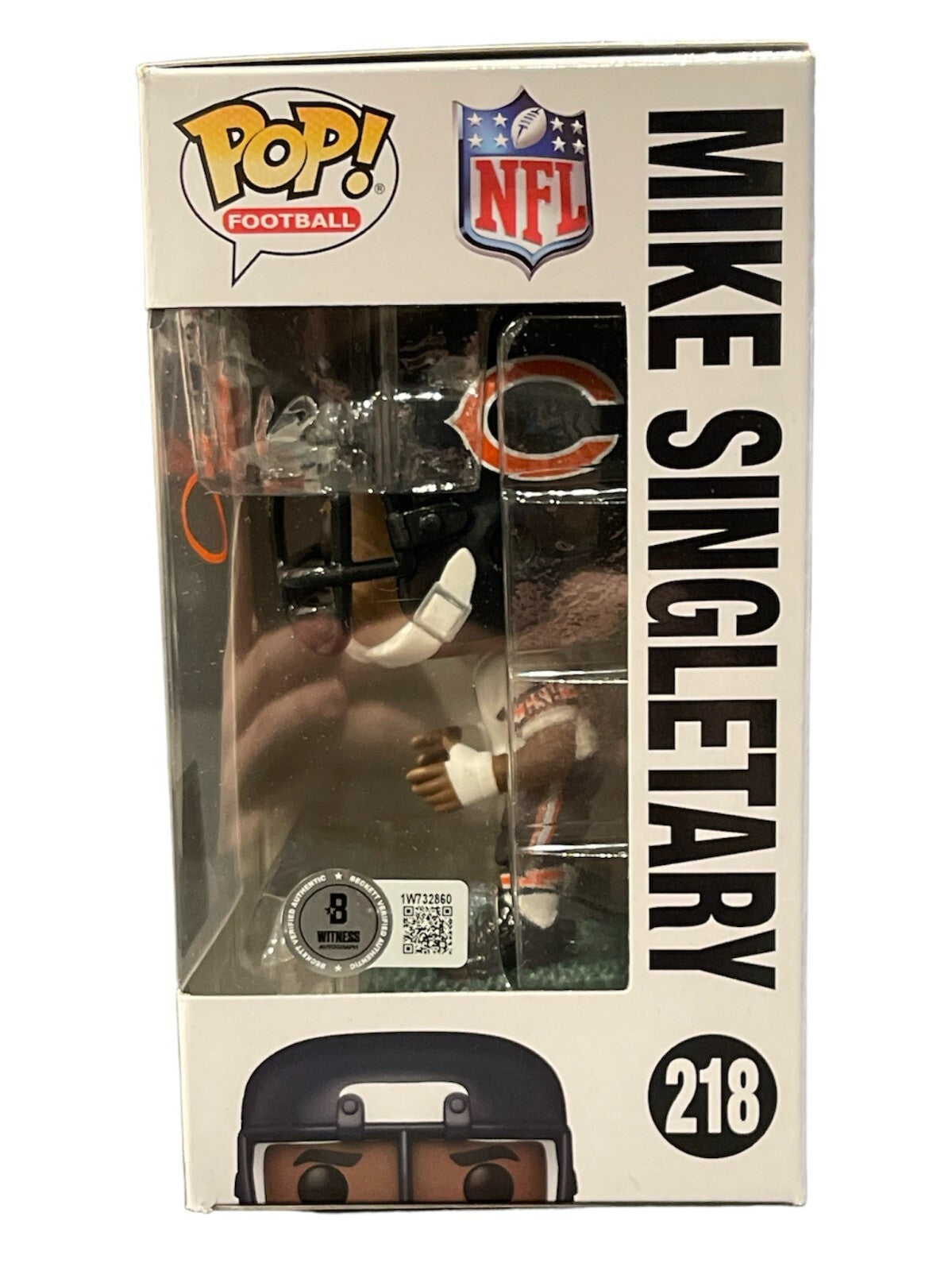 Mike Singletary Signed Chicago Bears Funko Pop Vinyl Figure Beckett BAS