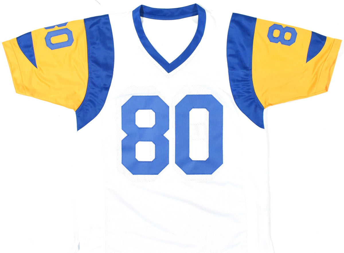 Isaac Bruce Signed Los Angeles Rams White Custom Jersey