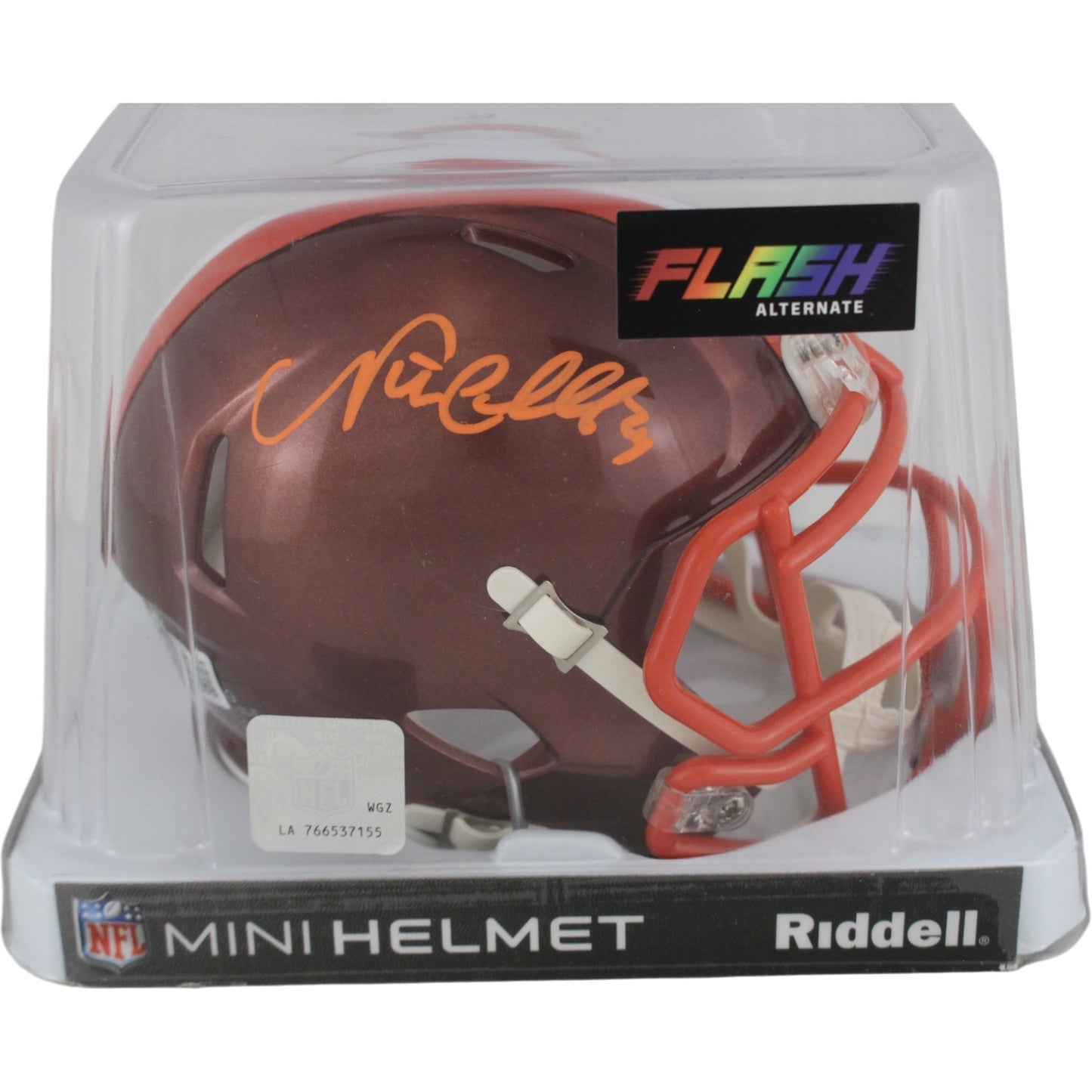 Nick Chubb Cleveland Browns Flash Speed Mini Helmet Beckett COA