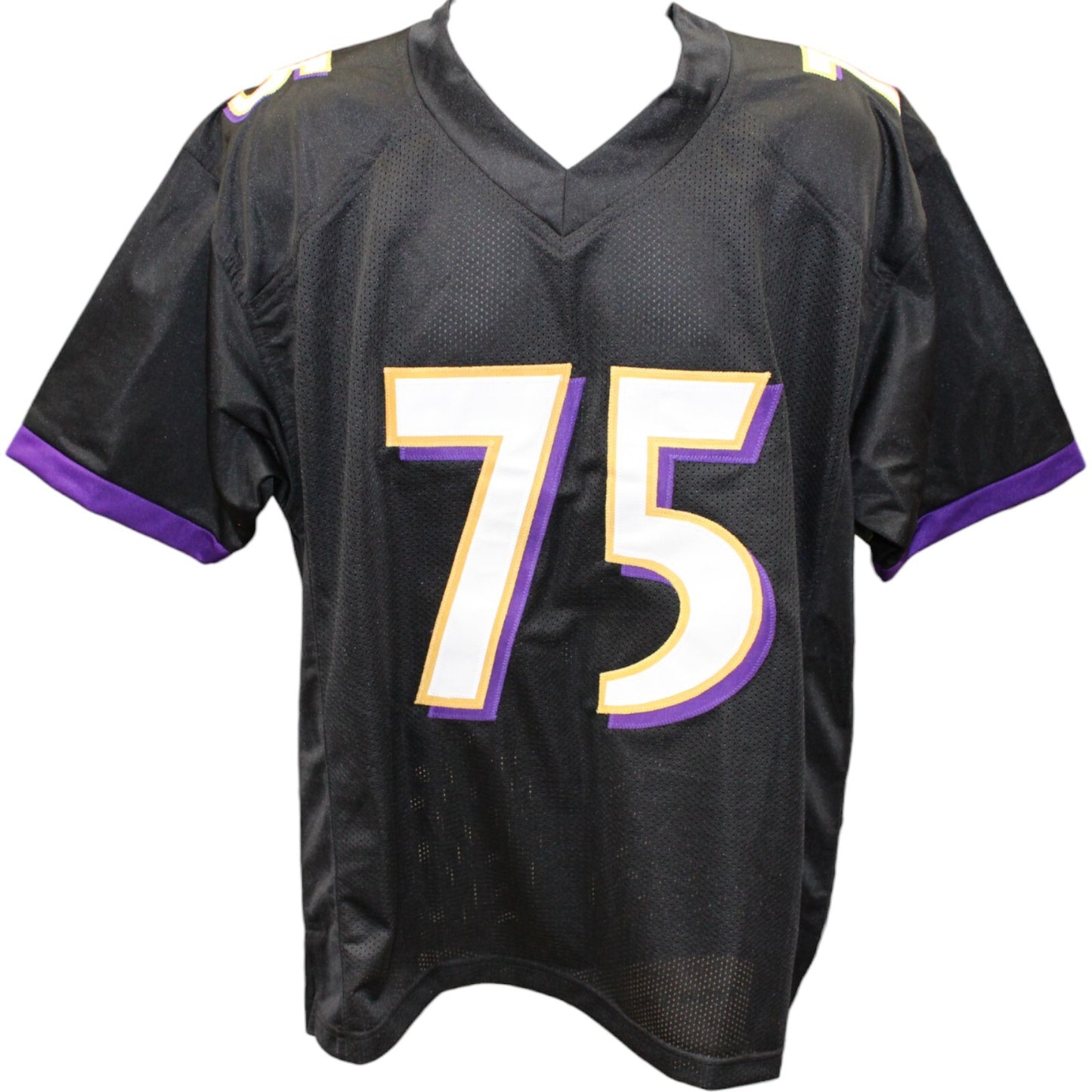 Jonathan Ogden Signed HOF Inscribed Black Custom Jersey