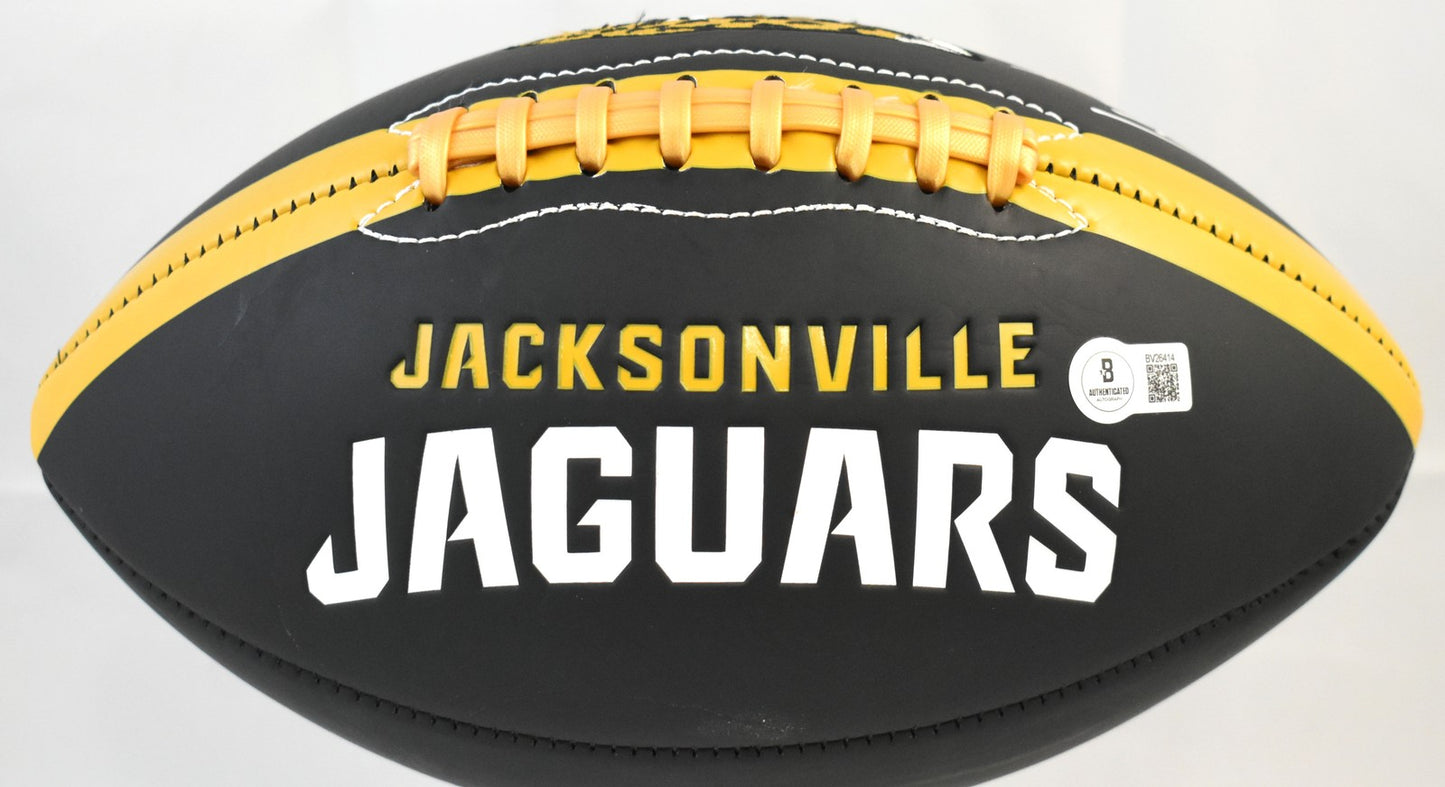 Travis Etienne Jr. Autographed Jacksonville Jaguars Black Logo Football