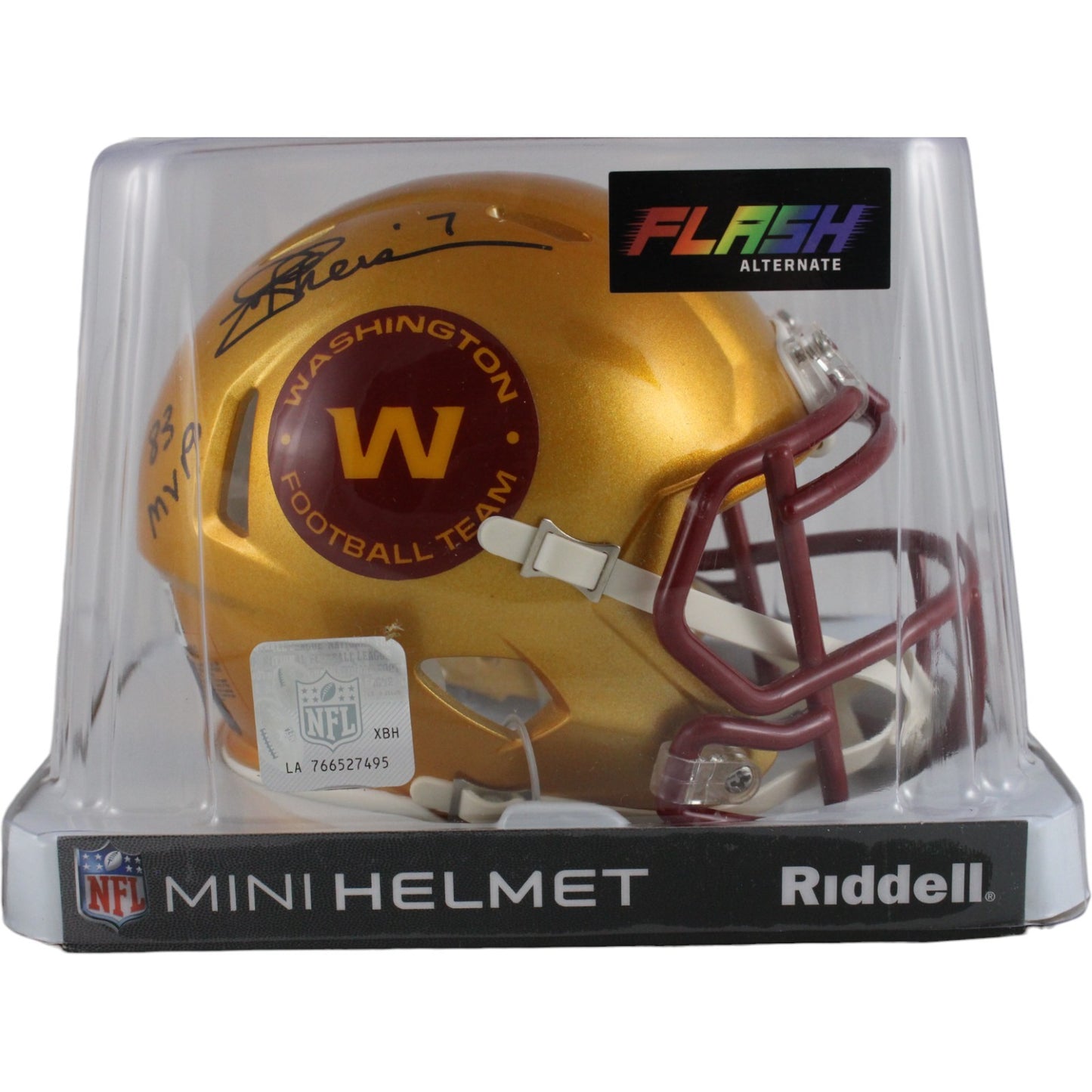 Joe Theismann Washington Football Team Flash Mini Helmet (SB Champs Inscr)