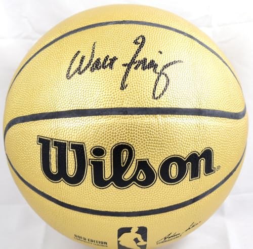 Walt Frazier Autographed Official NBA Gold Wilson Basketball