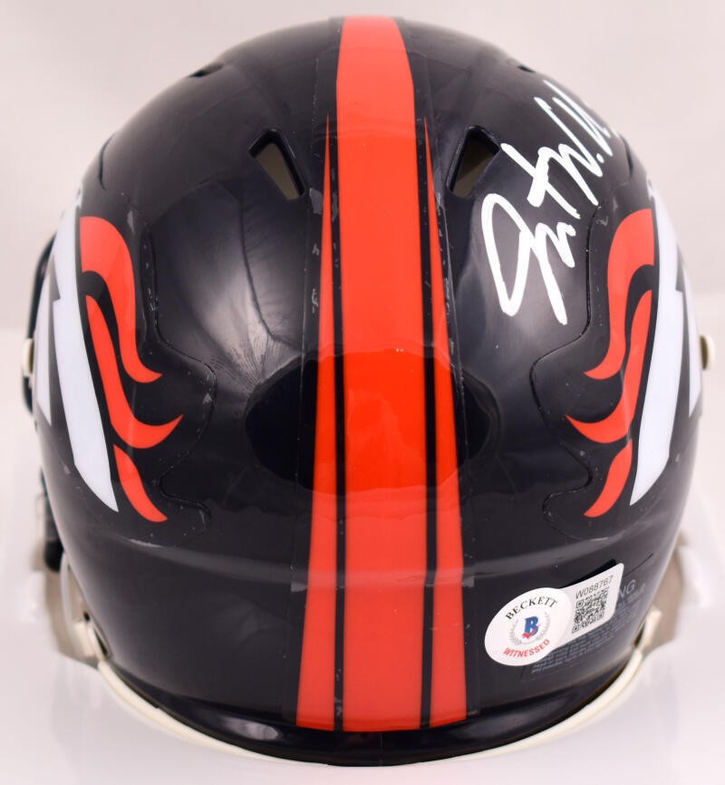 Javonte Williams Signed Denver Broncos Speed Mini Helmet