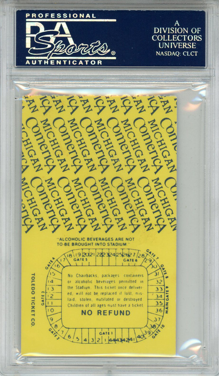 Bo Schembechler Signed Michigan vs Oregon State Ticket Stub PSA