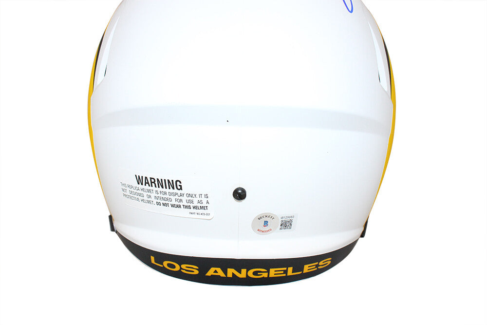 Kurt Warner Signed Los Angeles Rams Full Size Speed Lunar Replica Helmet