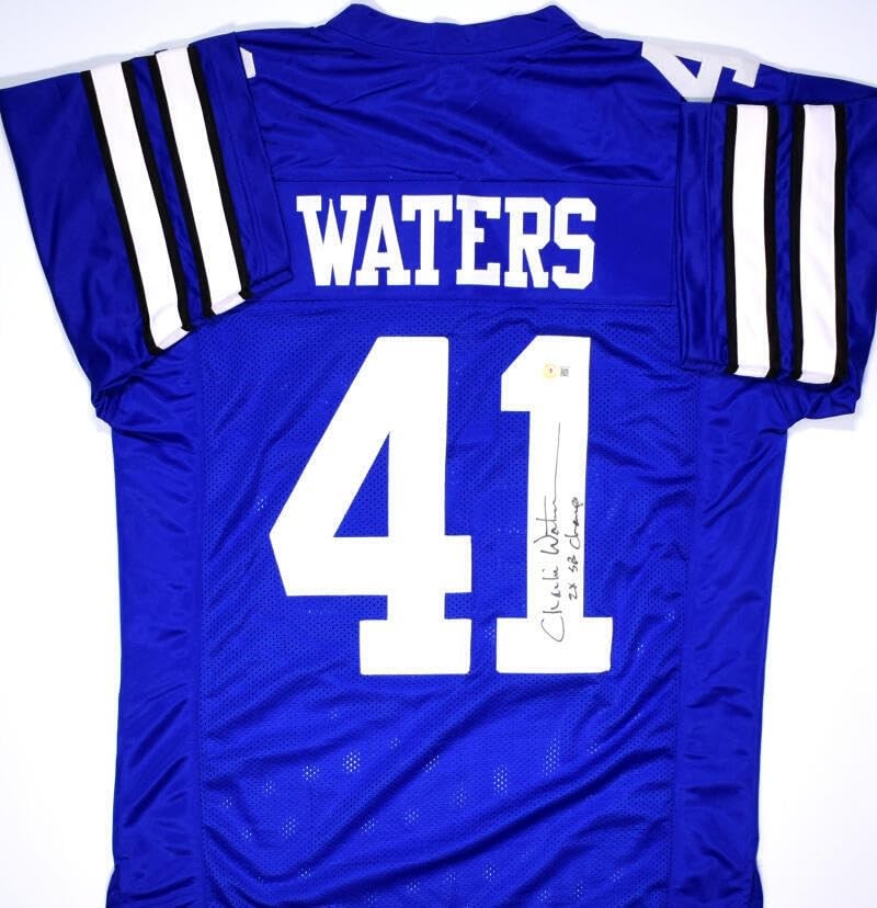 Charlie Waters Autographed Dallas Cowboys Custom Jersey - 2x SB Champs