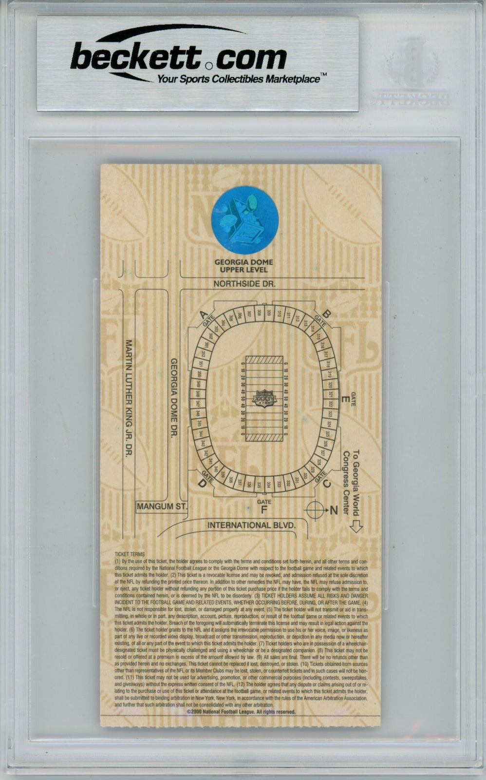 Kurt Warner Signed St. Louis Rams Super Bowl XXXIV MVP Ticket Stub - Beckett 7