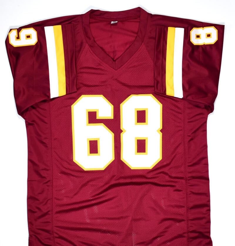 Russ Grimm Signed Washington Maroon Custom Jersey Inscribed HOF HOGS JSA