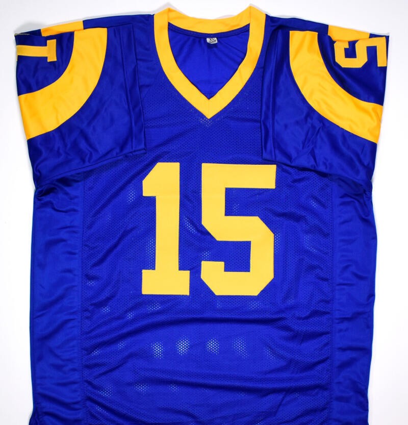 Vince Ferragamo Autographed Blue Custom Pro-Style Jersey