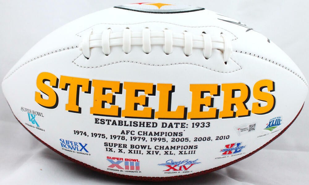 Najee Harris Autographed Pittsburgh Steelers Logo Football - Black