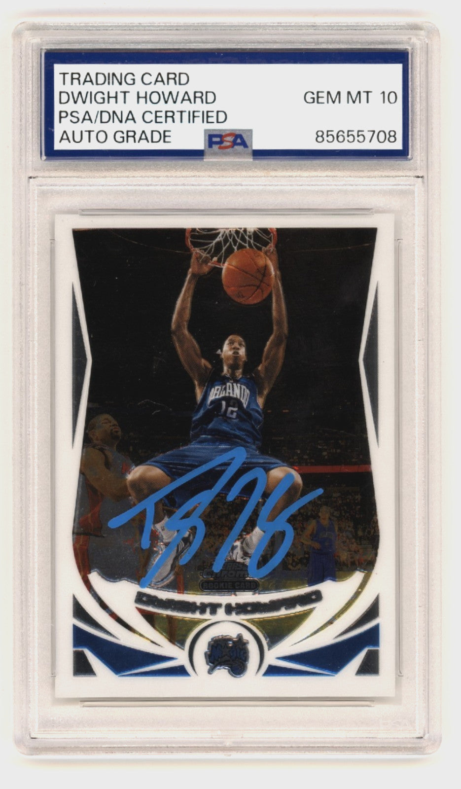 Dwight Howard Signed 2004-05 Topps Chrome Rookie Card PSA 10 Auto